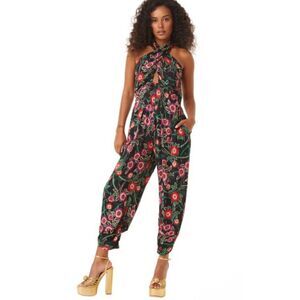 MISA Halter Kora Floral Jumpsuit - New with Tags - Women's Large